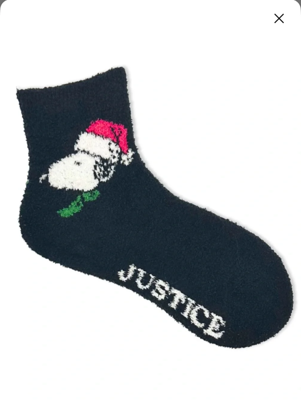 Peanuts Snoopy Justice Girls 2 PK Socks Size M/L NWT